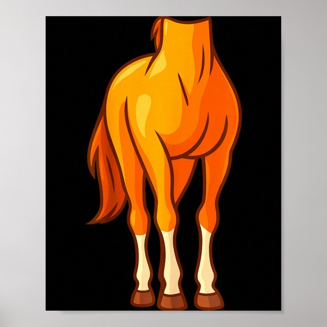Poster Funny Horse Body Costume Optical Illusion Gift Men (Frente)