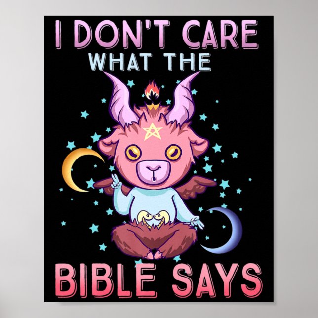 Poster Funny I Dont Care What Bible Says  (Frente)