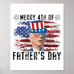 Poster Funny Joe Biden 4 De Julho Feliz 4 De Pais D
