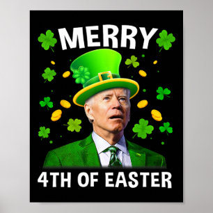 Poster Funny Joe Biden Dia de São Patrício 4º Feliz De Sa