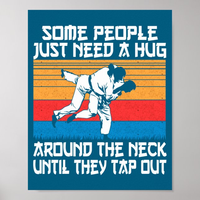 Poster Funny Judo Jiu Jitsu Martial Arts Humor  (Frente)