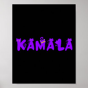 Poster Funny Kamala Cat Lady Kamala Harris Presidente 202