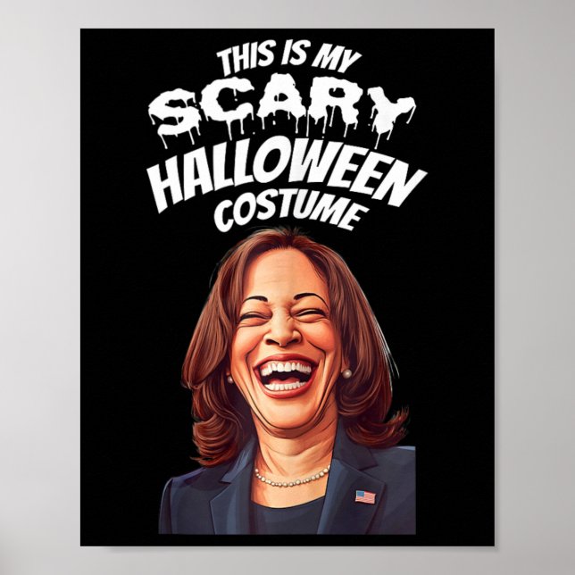 Poster Funny Kamala Harris Scary Halloween Presidente (Frente)