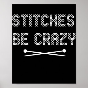 Poster Funny Knitting Stitches Design 