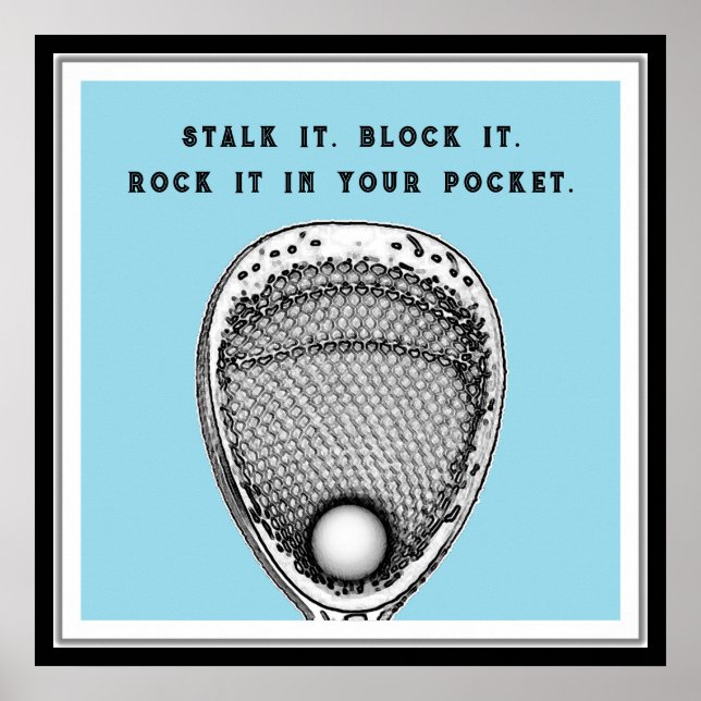 Póster Funny Lacrosse Goalie (Frente)