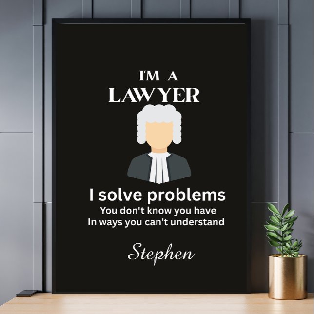 Poster Funny lawyer quote personalized graduation  (Criador carregado)