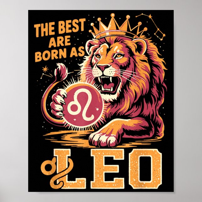Poster Funny Leo Birthday Quote Astrology Horoscope Gift  (Frente)