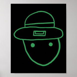 Poster Funny Leprechaun Amateur Sketch Meme Rua Irlandesa