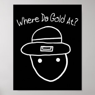 Poster Funny Leprechaun Amateur Sketch Meme Rua Irlandesa