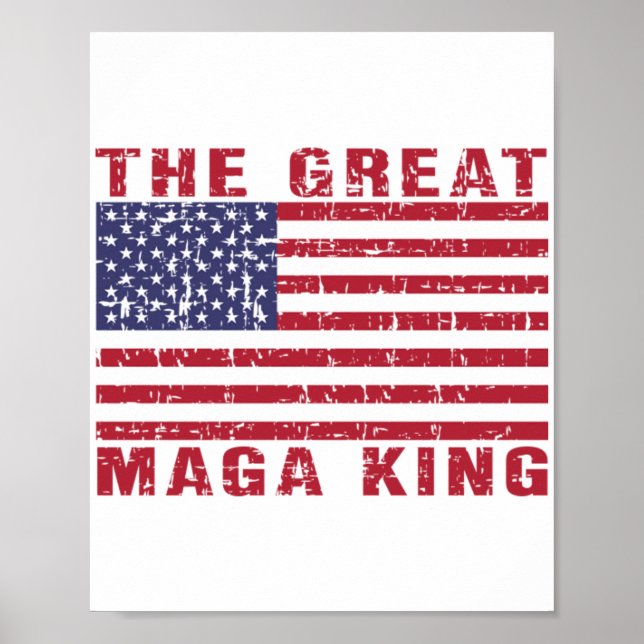 Poster Funny MAGA King Trump Supporter (Frente)