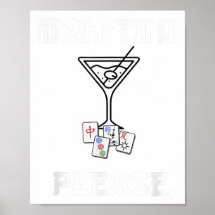 Poster Funny Mahjong Mah-tini Tail Piada Mahjong