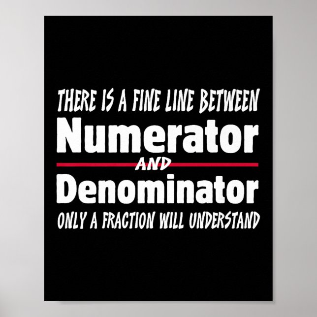 Poster Funny Math Teacher Joke Men Women Fun Student Quot (Frente)