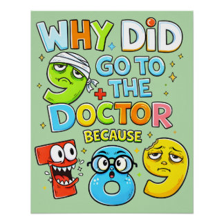 Póster Funny Maths Joke Poster for Kids UK Classroom