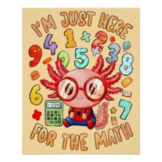 Póster Funny Maths Poster for Kids UK Classroom Wall Art