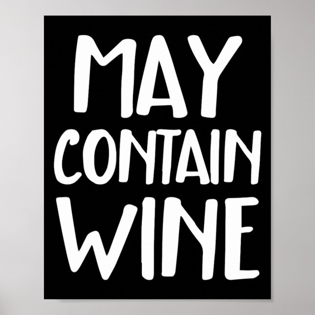 Poster Funny May Contain Wine  (Frente)