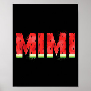 Poster Funny Mimi Watermelon, Fruta da Família de Verão