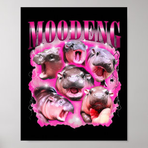 Poster Funny Moo-deng Ba