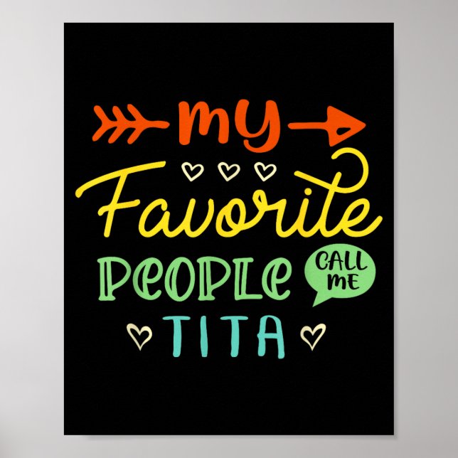 Poster Funny Mother's Day Gift My Favorite People Call Me (Frente)
