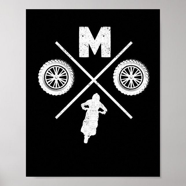 Poster Funny Moto Cross Dirt Bike Motocross Biker (Frente)