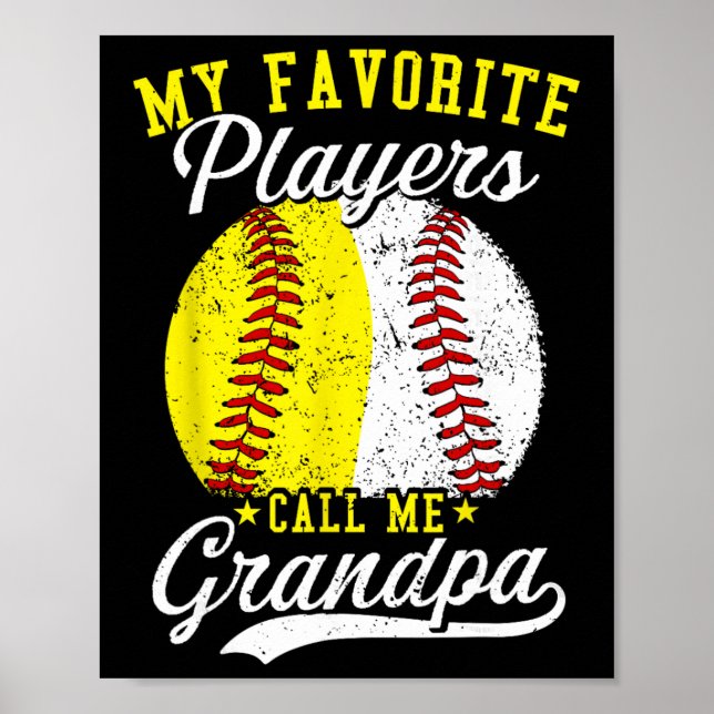 Poster Funny My Favorite Sell Softll Player Calls Me Gran (Frente)