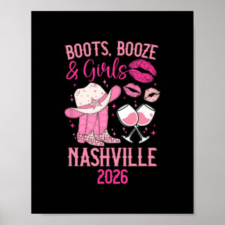 Poster Funny Nashville Girls Trip 2026 Girls Vacation Nas