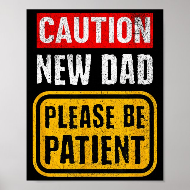 Poster Funny New Dad New Father First Baby  (Frente)