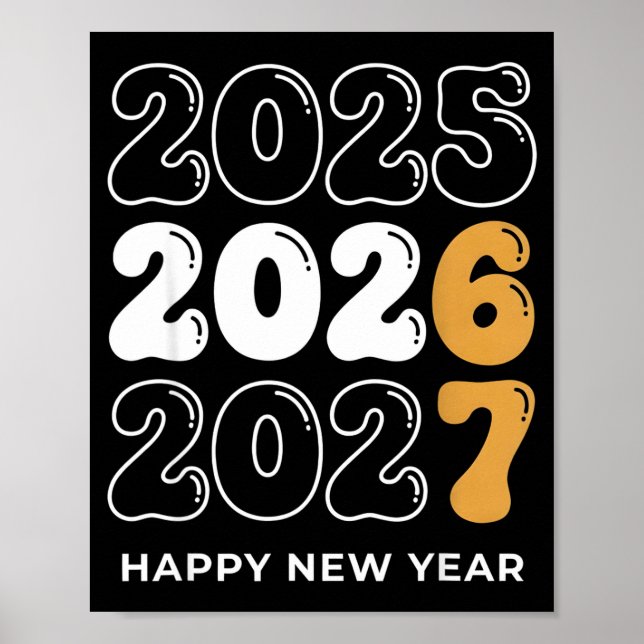 Poster Funny New Year 2026 Kids Six Seven 67 Meme  (Frente)