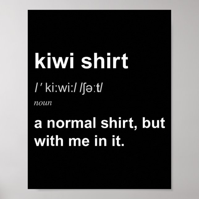 Poster Funny New Zealand For Men Women Kiwi Gift Humour  (Frente)