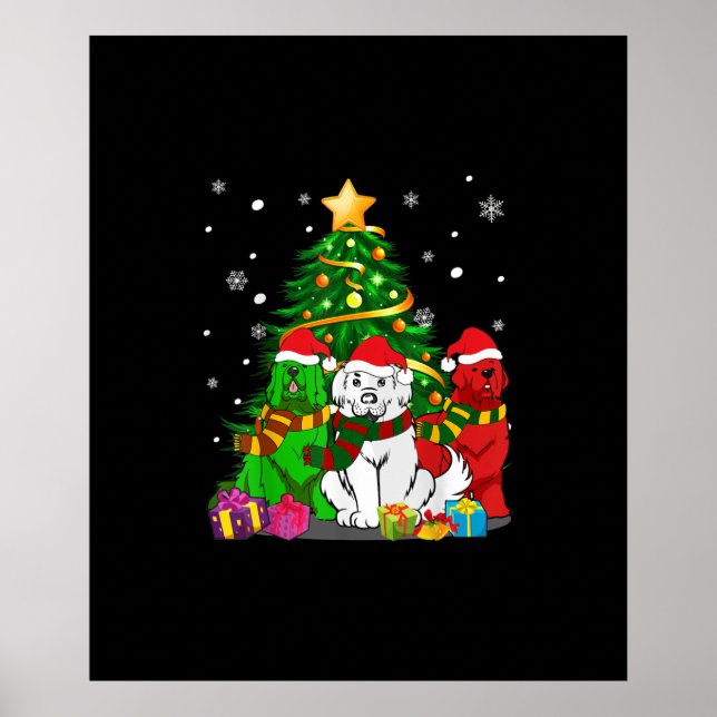 Poster Funny Newfie | Funny Newfound Cachorro Natal (Frente)