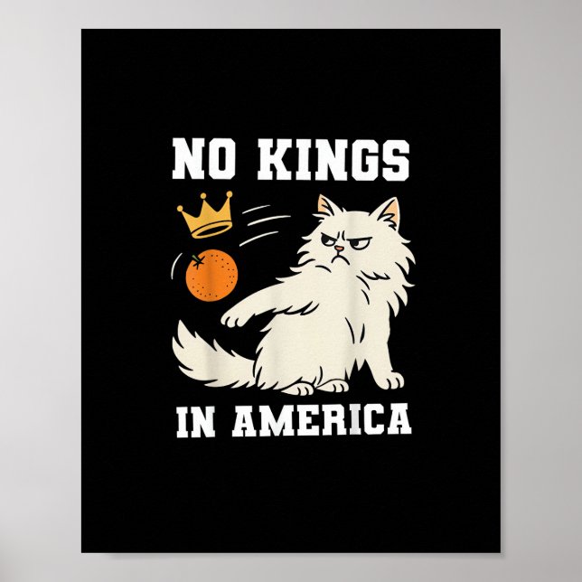 Poster Funny No Kings in America Retro Classic Style (Frente)