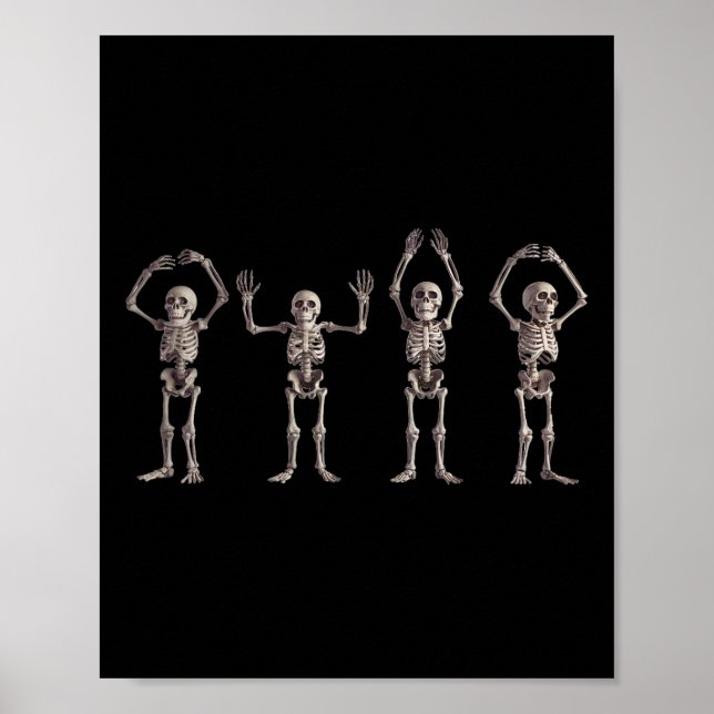 Poster Funny O-h-i-o State Skeleton Lover Ohio Halloween (Frente)