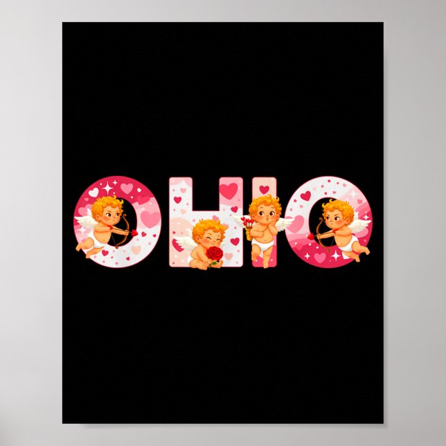 Poster Funny Ohio Cud Midwestern Party O-h-i-o In Valenti (Frente)