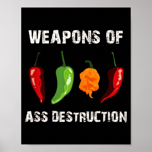 Poster Funny Pepper Chili Head Scy Hot Foods  (Frente)