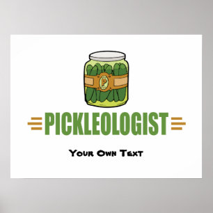Póster Funny Pickle Lovers Title PICKLEOLOGIST