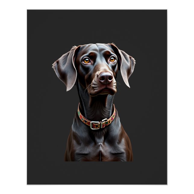 Póster Funny Pointer Shirt Pointer Mom Dad Dog Lover Poin (Frente)