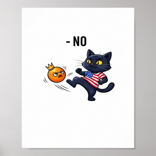 Poster Funny Political Meme No Cat Design (Frente)