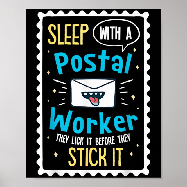 Poster Funny Postal Worker Diz - Corretor Posta (Frente)