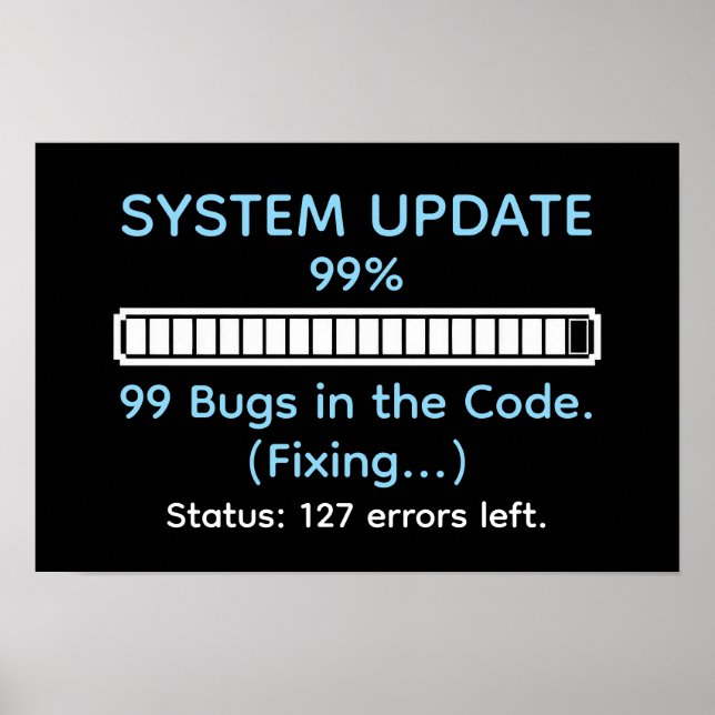 Poster Funny Programmer Coding (Frente)