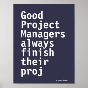 Poster Funny Project Managers Cotação Cruel Misquote PM