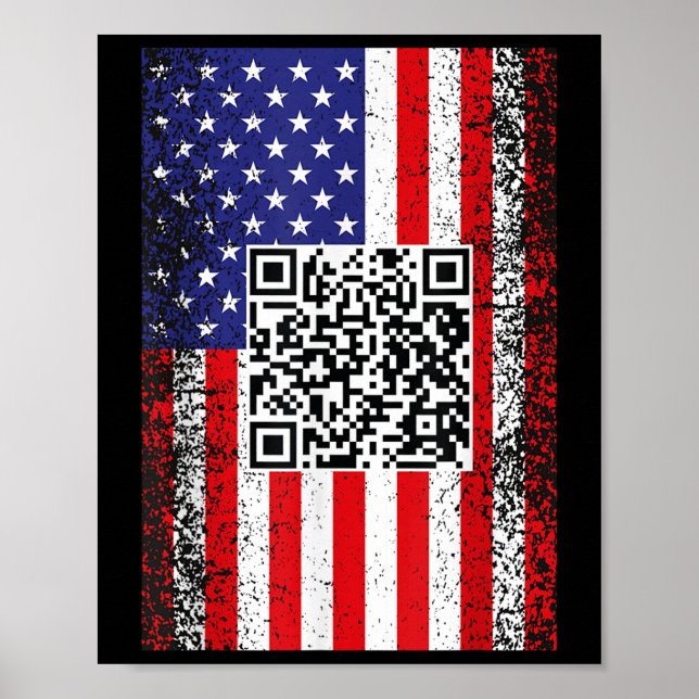 Poster Funny Qr Presidente Trump Code Dance (Frente)