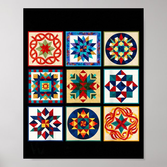 Poster Funny Quilting Sewing Make A Quilt Patterns Quilte (Frente)