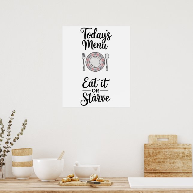 Poster Funny Quote Kitchen (Cozinha)