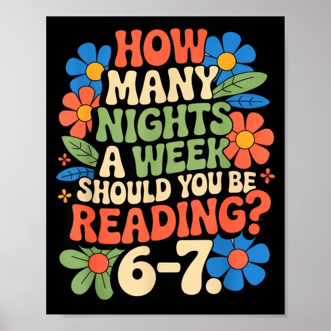 Poster Funny Reading Book Teacher 67 Six Seven Meme  (Frente)