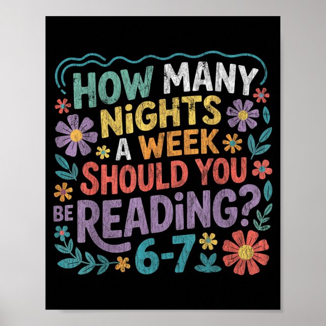 Poster Funny Reading Six Seven Meme Book Lover 67 Teacher (Frente)