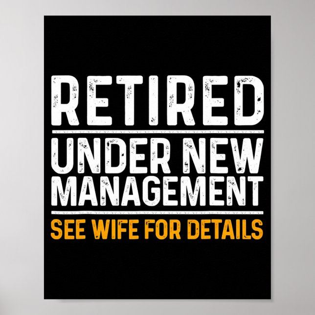 Poster Funny Retirement Design Men Dad Retiring Party  (Frente)