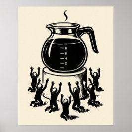 Poster Funny Retro Coffee – Worship Coffee