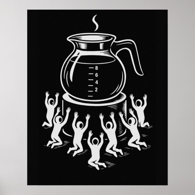Poster Funny Retro Coffee – Worship Coffee (Frente)