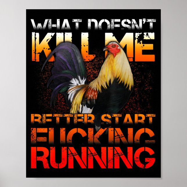 Poster Funny Rooster Fight  (Frente)