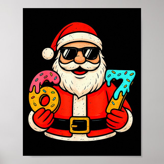Poster Funny Santa 67 Ice Cream Drip Christmas Xmas Teens (Frente)