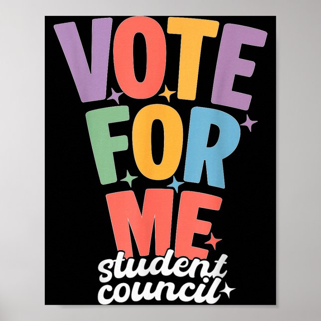 Poster Funny School Election Day Vote For Me Student Coun (Frente)